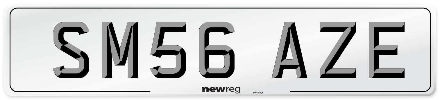 SM56 AZE Number Plate from New Reg